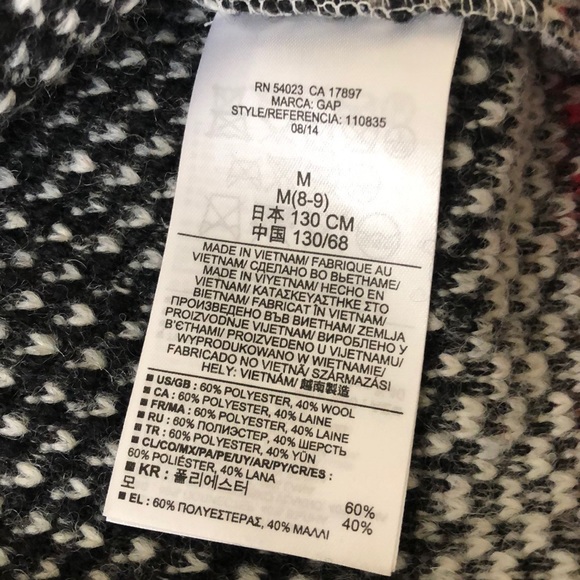 Gap Kids Girls Wool Blend Sweater Jacket M (8-9) - Picture 3 of 3